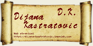 Dijana Kastratović vizit kartica